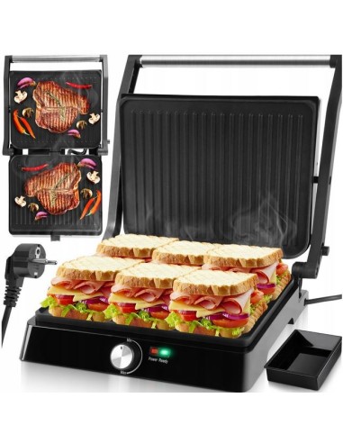 Gratar grill electric, 2200W, antiaderent, 28.5x22.5cm, MalTec, SM3000W, 220-240V, 113328