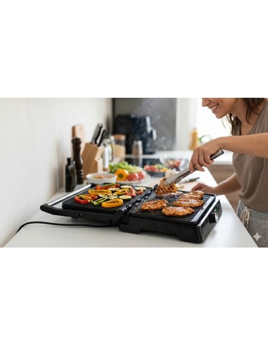 Gratar grill electric, 2200W, antiaderent, 28.5x22.5cm, MalTec, SM3000W, 220-240V, 113328